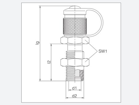测量连接M16x2  穿板式内螺纹接头